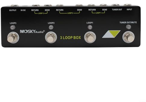 Puupaa Guitar Looper, Loop Effect Pedal Multiple Looping Capability, E-Gitarre Loop Pedal for Guitars Bass Keyboard, Unlimited Recording Time