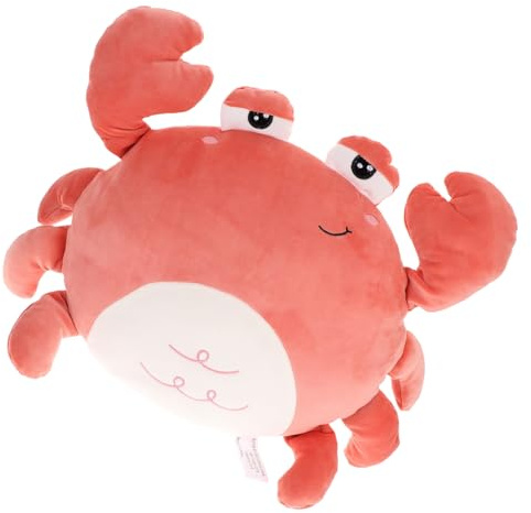 Milisten Coussin Crabe Peluche Doux en Coton de Duvet Orange, Jouet Animal pour Garçon et Filles, pour Jouer et Collectionner, Expérience Visuelle Confortable