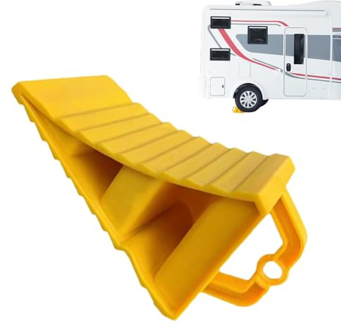 Genérico De Cuña | 20 X 12 X 11 Cm Seguridad Estable Cuando Se Estaciona | 2 Piezas con Un De Base Sinlips | Ideal para Automóviles, Remolques, Caravanas, Autocaravanas, Camiones, Cabezale