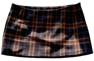 Floerns Women's Plaid Bodycon Mini Skirt Summer Low Rise Pencil Hem Going Out Skirts Multicolor Small