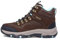 Skechers Damen Trego Base Camp Walking-Schuh, Chocolate Suede Textile Light Blue Trim, 37 EU