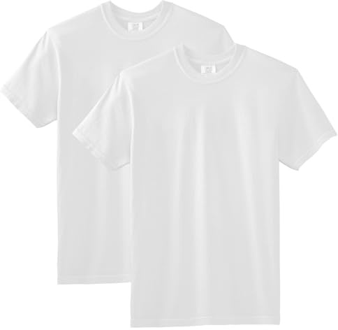 Comfort Colors Adult Short Sleeve Tee, Style G1717, White (2-pack), Large