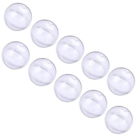 Bongles 10pcs Kunststoff Leeren Runde Spielzeug Kapsel Transparente Kunststoff-Spielzeug 32mm Kapsel Spielzeug-Preis-Kugel