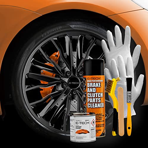 BITS4REASONS - NEW FORMULA E TECH BRAKE CALIPER PROFESSIONAL GRADE PAINT KIT- PERFORMANCE HIGH TEMPERATURE RATED TO 220 C ORANGE