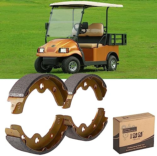 10L0L Golf Cart Brake Shoes, Easy Install for Safe Golf Course Drive, Fit for Club Car DS 1995+, Precedent 2004+, EZGO 1986.5-1995, and for Yamaha G1 G2 G8 G9, OEM# 101823201 1011463 23364G1 27249G01