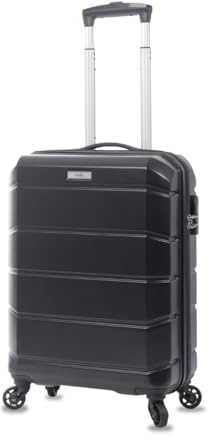 TOTTO - Maleta Trolley Cabina, Modelo Rayatta, 38.5 x 57 x 20.5 cm, Capacidad 36L, Alta Resistencia a Impactos, Ruedas 360º, Manija Telescópica, Correas Internas, Candado 3 Dígitos, Color Negro