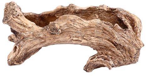 Macetero Artificial de Madera Flotante, Macetero Suculento de Resina, Tronco de Tocón de Raíz de árbol Vintage, como Maceta para Decoración del Jardín del Hogar