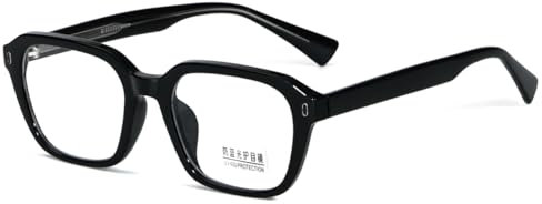 kachawoo Anti Blaues Licht Gläser Männer Frauen Quadratische Gläser Rahmen TR90 Brillen Computer Brillen (black with clear)