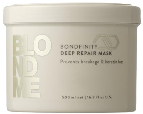 BlondMe Bondfinity Deep Repair Mask for Blonde Hair | Intensive Hair Treatment | Strengthens, Repairs, & Prevents Breakage|For Blonde, Lightened, & Grey Hair
