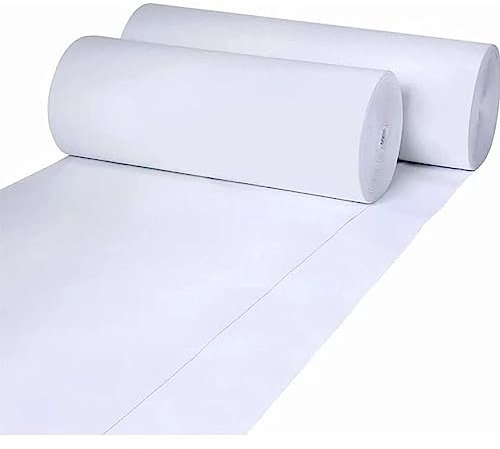 Weißer Hochzeitsgangläufer, rutschfest, 2 mm dick, Polyester, Zeremonie-Teppichrolle für Veranstaltung, Abschlussfeier und Party, Flur, erhältlich in 10 m, 20 m, 30 m Größen