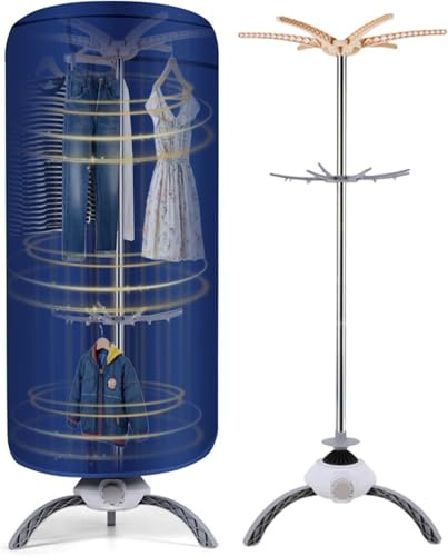 OuDiLee Electric Clothes Dryer, 900W Portable Drying Pod｜2-Tier Heated Airer with Hot Air Circulation｜Holds 12kg for Quick-Dry Laundry & Delicate Clothing