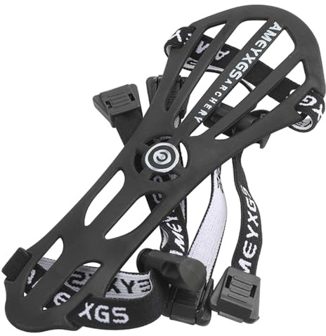 Tiro con l'arco Braccio Guardia Freccia Leggero per Pratica Target Nero 16x6.5x0.9cm