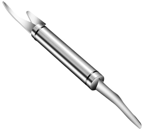 Herramienta para desvenar camarones: cortador de doble cabeza de acero inoxidable inoxidable, 1,06 2,36 2,72 3,93 pulgadas, pelar y limpiar mariscos, extractor de venas de gambas de precisión, d