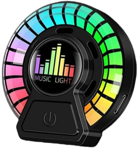 Rafraîchisseur d'air de voiture avec lumière ambiante - Parfum de ventilation de lumière rythmique activée par le son, décoration de voiture contrôlée par la voix pour le parfum et l'atmosphère