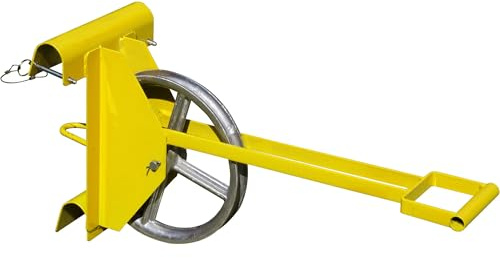 Tie Down Hoisting Wheel with Long Handle | 12 inch Aluminum Wheel | Ladder Accessories | Pack of One