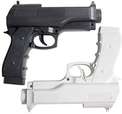 OSTENT Light Gun Pistole Schießen Sport Video Game Kompatibel für Nintendo Wii Remote Controller 2er Pack