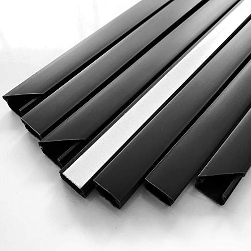 SCOS Smartcosat 10 m Gaine de câble vissable en plastique PVC pour montage mural, câble de sécurité, noir
