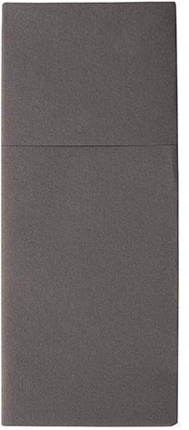 Papstar Bestecktaschen, Airlaid 1/8-Falz 40 cm x 48 cm anthrazit Premium 87685 Hochwertige Serviettentaschen, 400 Stück