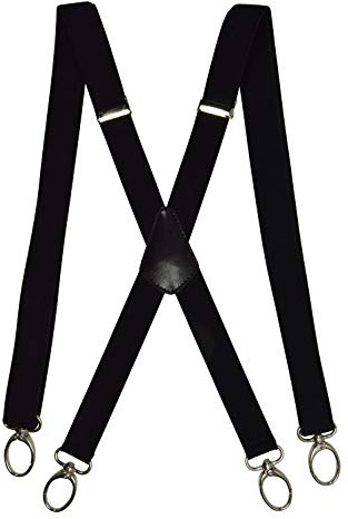 Olata Unisex Skinny Style X-form hängslen med karbinklämma, 2,5 cm