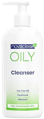 Novaclear Oily Cleanser – Gentle Face Wash with Tea Tree Oil, Panthenol & Allantoin for Oily and Combination Skin – 150ml balancing the oil secretions without drying your face