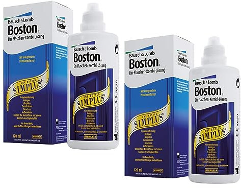 Bausch und Lomb Kontaktlinsenflüssigkeit - Boston Simplus Kontaktlinsenreiniger für harte Kontaktlinsen 2x