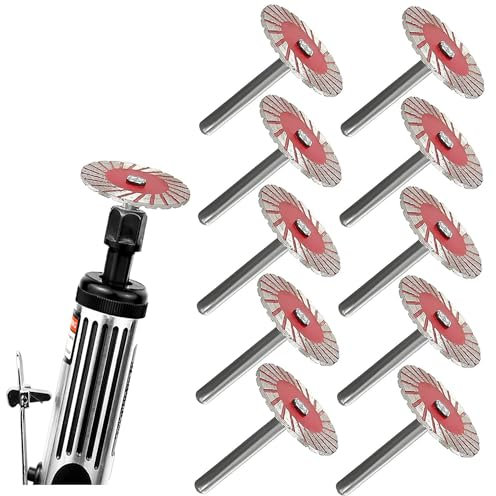 10 mini lame diamantate per incisione in pietra, da 40 mm, per taglio di metalli, disco turbo per taglio a disco, lame per intaglio per granito, marmo, ceramica, gres porcellanato