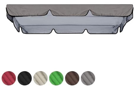 TYBEITAO Tela Oxford Recubierta De Plata 600D Toldo Balancin De Jardin Resistente ai Viento Y ai Desgarro Toldo Oscilante para Porche,Gray-164 * 114 * 15cm