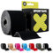 SPORTTAPE Extra Klebriges Kinesiologie-Tape, 5 cm x 5 m – Schwarz | Hypoallergenes, Wasserfestes Sports Tape | Physio Medizinisches Sport-Tape bei Muskelverletzungen, Unterstützung | Ungeschnitten