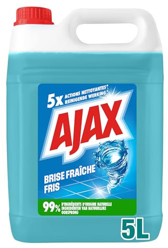 AJAX - Nettoyant Multi-Usage Ajax Brise Fraiche – 5x actions nettoyantes – élimine instantanément la saleté – dégraisse – redonne de l'éclat – désodorise – rafraîchit – efficace à l'eau froide 5L