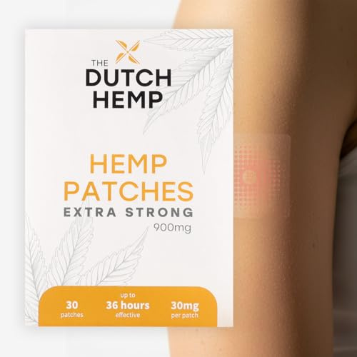 Parches tópicos de cáñamo extrafuertes, 900 mg, 30 x 30 mg por parche