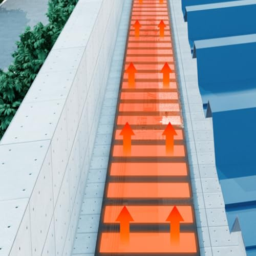 smafoseedding Chauffage De Gouttière - Toiture Et Gouttières d'hiver, Dégivrage des Noues pour Prévenir La Formation De Barrages De Glace, Panneaux Chauffants avec Câble Chauffant 500cm/16.4ft