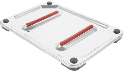 WEKADRIN Bügeleisenablage aus Edelstahl mit Hitzebeständiger Isolierung und Rutschfester Oberfläche für Dampfbügeleisen Geeignet für Verschiedene Modelle und Haushalt
