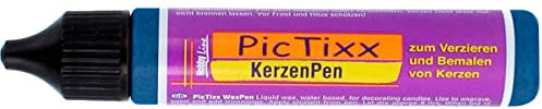 KREUL 49707 - Candle Pen, blau, 29 ml, Kerzenstift mit feiner Malspitze, Farbe mit Bienenwachs zum Verzieren & Bemalen von Kerzen