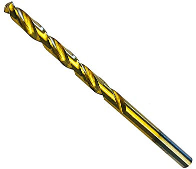 HSS-TiN Metall-Spiralbohrer DIN 338 6,5mm geschliffen (Titannitriert, für Metal und Edelstahl, Profiqualität, lange Lebensdauer)