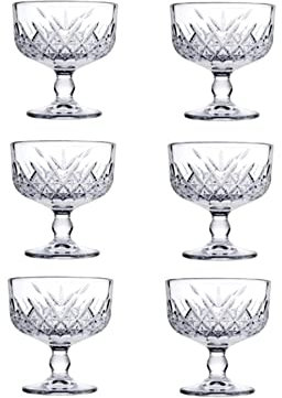 Pasabahce 440211 Timeless 6-tlg. Eiscreme Servierschale mit Fuß