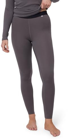 DANISH ENDURANCE Merino Wool Thermal Leggings 180g/m² Midweight, for Winter Sports, Warm Base Layer Tights, Grey, S