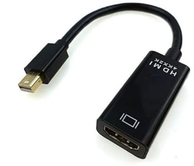 Skink Mini Displayport to HDMI, 18cm Gold-Plated DP HDMI Adaptor Cable, 4Kx2K and 3D, 1080P HD Resolution, Male Female for Apple MacBook Air/Pro, iMac, Surface, Monitor, Projector HDTV(black)