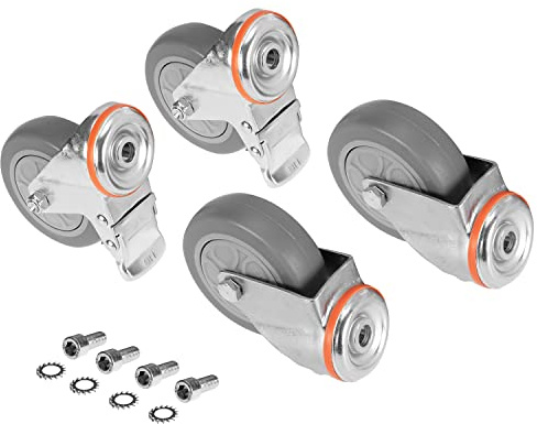 alubox Lenkrollen Rädersatz für Riffelblechboxen passend für Aluboxen mit M10 Schraubgewinde