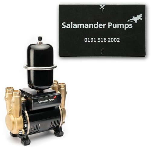 Salamander Pumps - CT Force 30TU Brass Impeller Pump - 3.0 Bar Pressure - Twin End - Suitable for Any (+ or -) Gravity Fed Systems - 5 Year Warranty Positive & Negative Head