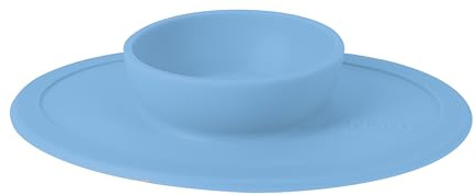Nuby Sure Grip Silicone Feeding Bowl - Toddler Suction Plate - 6+ Months - Blue