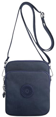 FAVORTALK Klein Umhängetasche Damen Crossbody Bag - Reißverschluss Moderne Messenger Bag Damen mit Schultergurt Schwarz,DJB02410
