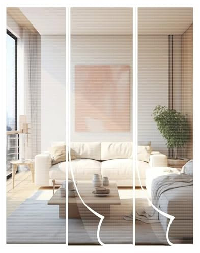 Insect Protection Roller Blind Door - White, 260x200cm (102x78in) - Fly Screen Included