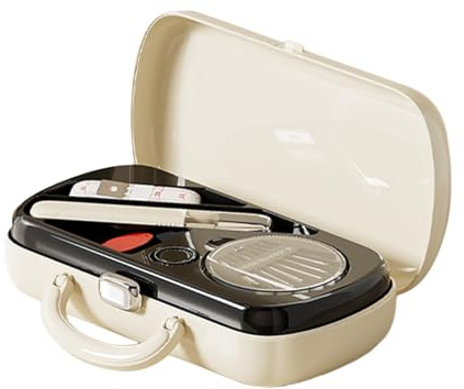 Opdestn Kit de Costura Pequeño Tamaño Viaje,Juego de Agujas e Hilos - Suministros con Estuche Doble Capa: Tijeras, Hilos para Reparación Ropa en Casa o Exterior; Adultos y Principiantes