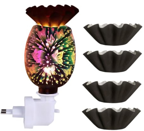 Mobestech Lámpara Aromática Decorativa sin con Luz Cálida Función Aromaterapia para Hogar y Oficina Diseño para Relajante