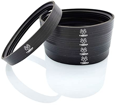 TYGERIX 5 juntas de silicona de 100 mm para estufas de pellets | Altura 9 mm | Juntas de triple labio certificadas | Perfecta adherencia y estanqueidad | excepcional resistencia al calor