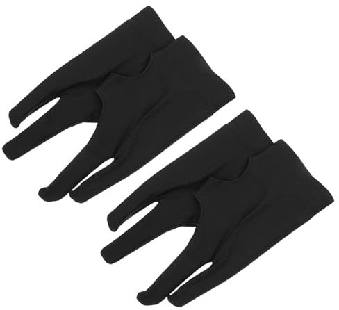 LRXIYODE 4 Pezzi Guanti Da Disegno Resistenti Alle Sbavature Guanti Per Display A Penna Guanto Anti-Rigetto Del Palmo Guanto Per Artisti A 2 Dita