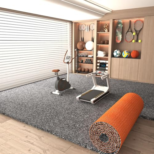 Koncey Tapis Batterie Antidérapant, Tapis Sol Sport Epais, Anti-Vibration Insonorisé Mat pour Appartement, Hôtel, Gym, Usage Commercial et Domestique