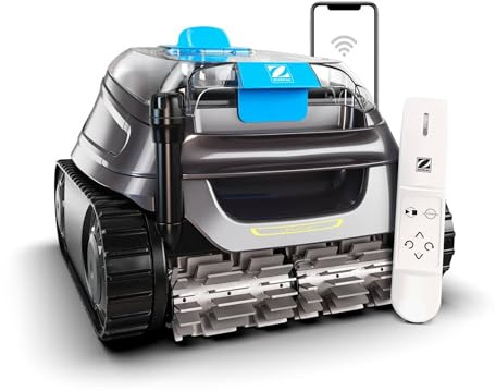 Zodiac Freedom + Control - Robot pulitore Automatico per Piscine Fino a 12 x 6 m. Controllo remoto e Sistema di Ritorno Tramite App. Batteria al Litio. Pulito Sfondo, pareti e Linea di galleggiamento