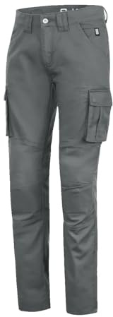 OJ Cargo Black Pantaloni Moto Uomo in Cotone Elasticizzato – Pantaloni Biker Casual con Tasche Multiple, vestibilità Comoda, Ideali per Guida e Uso Quotidiano, Nero EU 58