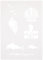 Efco Schablone Meerestiere / 7 Motive DIN A 5, Kunststoff, durchsichtig, 21 x 15 x 1 cm